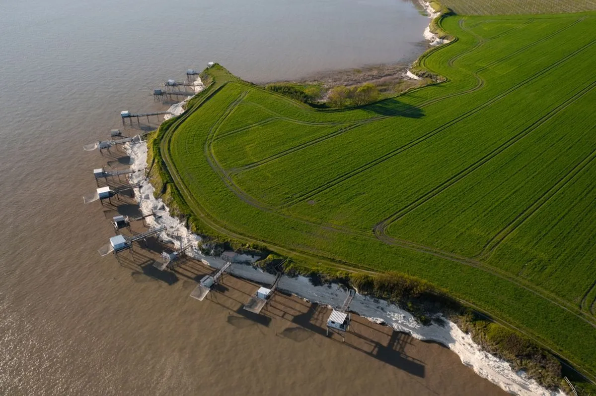 View from the sky of the Gironde estuary