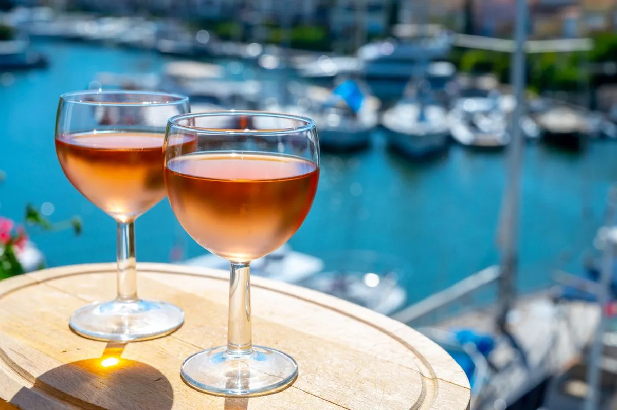 A cold glass of rose in the French sun.