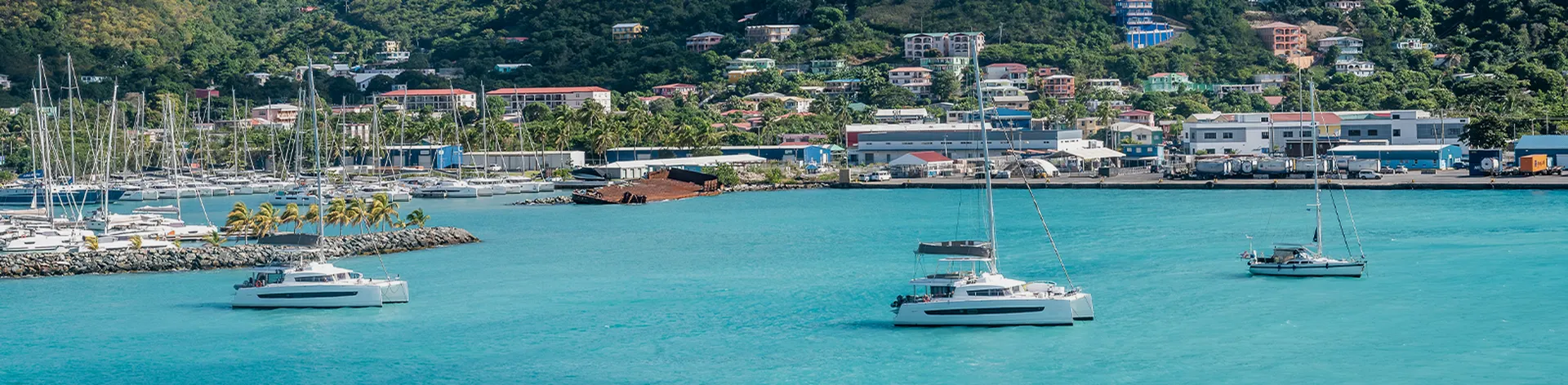 Road Town harbor in Tortola, British Virgin Island