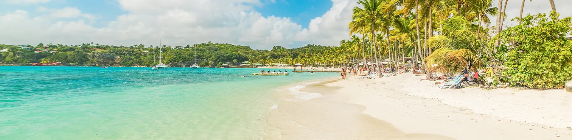La Caravelle beach in Guadeloupe, French west indies. Lesser Antilles, Caribbean sea