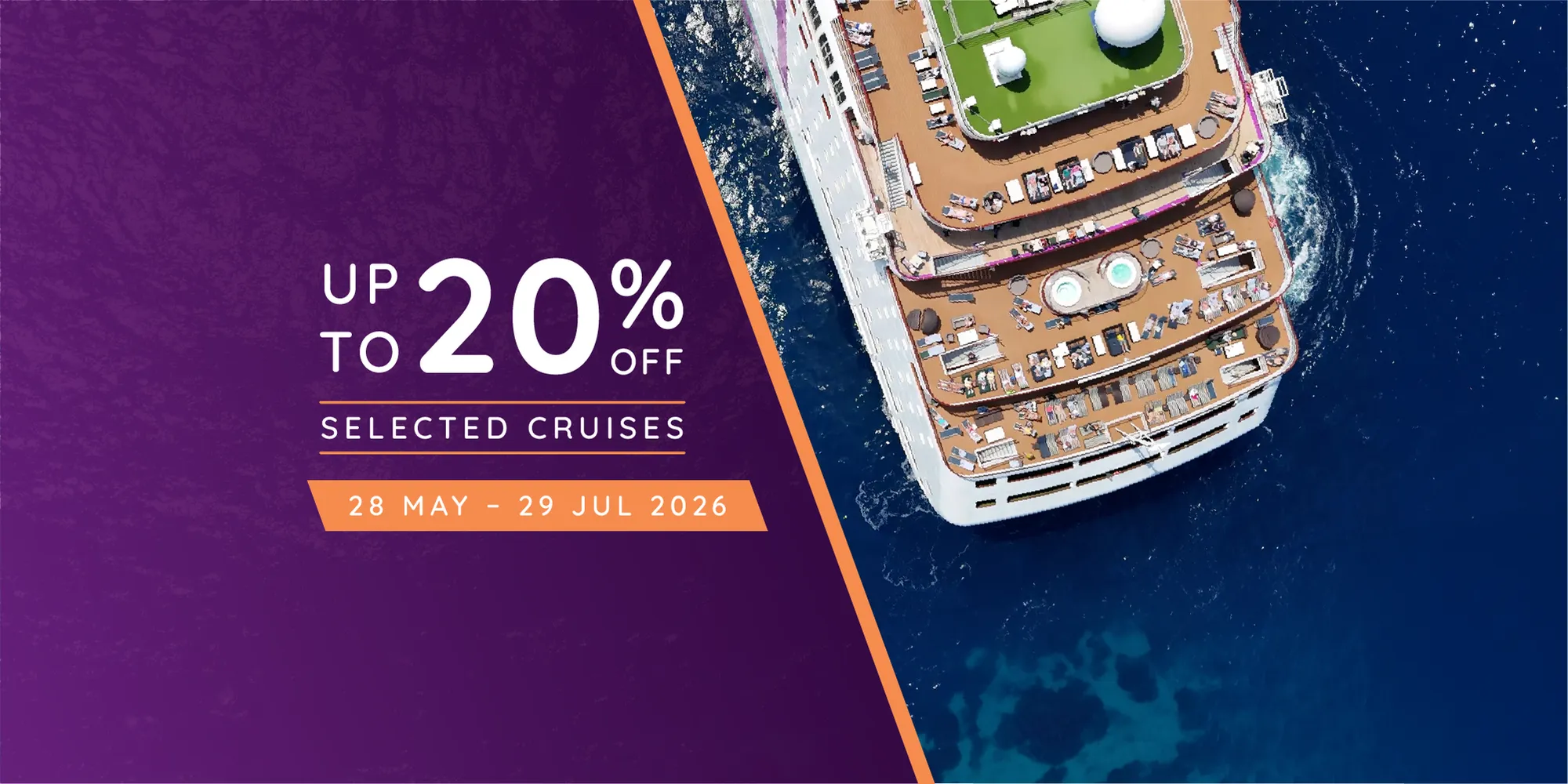 Up to 20% off Selected Cruises