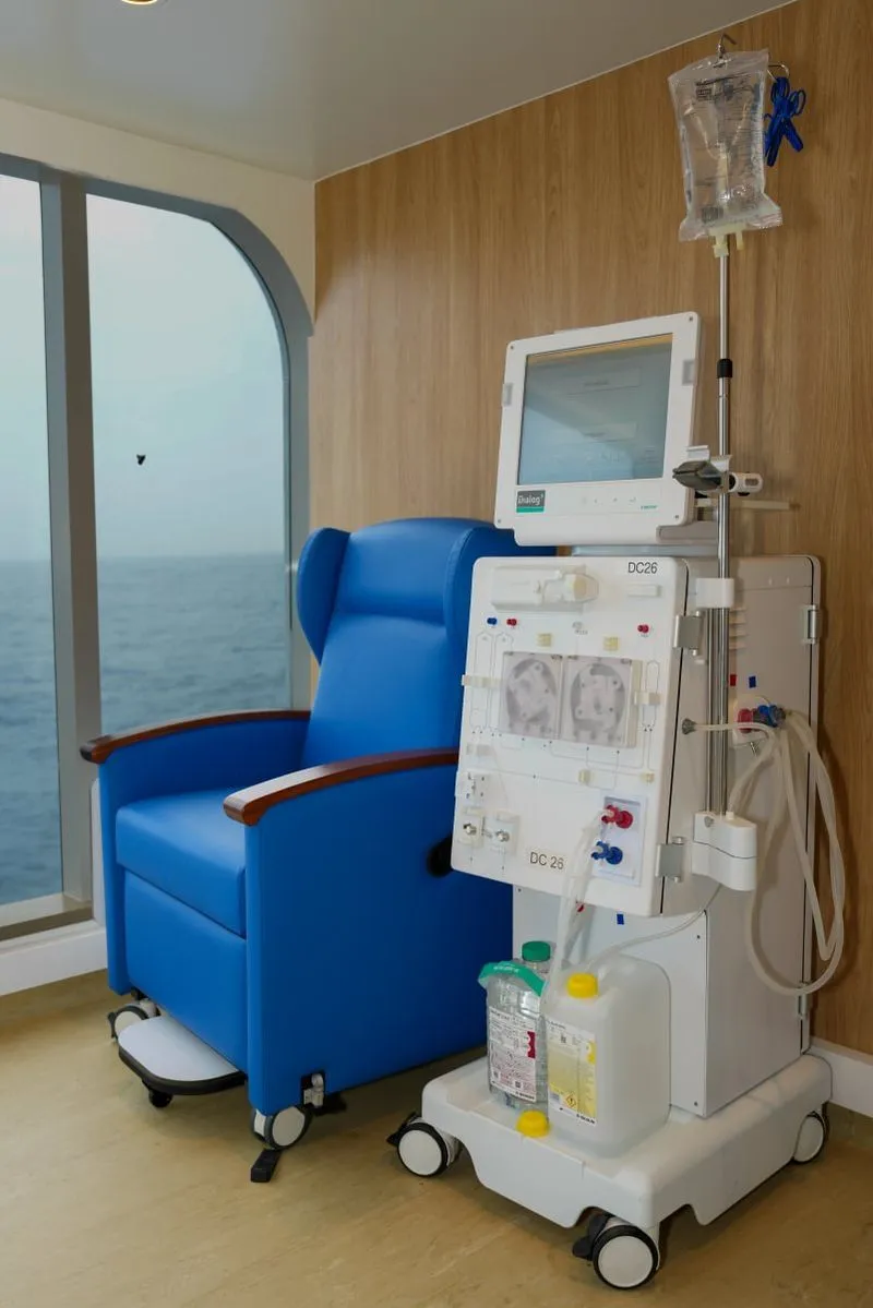 Modern Dialysis Equipment at Sea