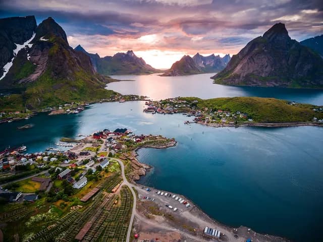 View over Lofoten, Norway