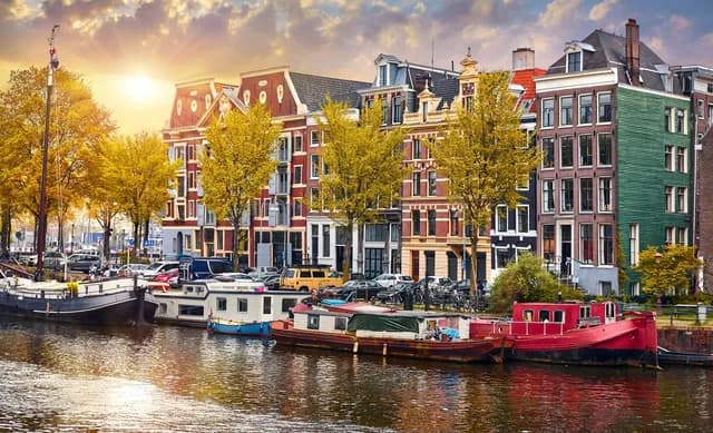 The famous Amsterdam Canal
