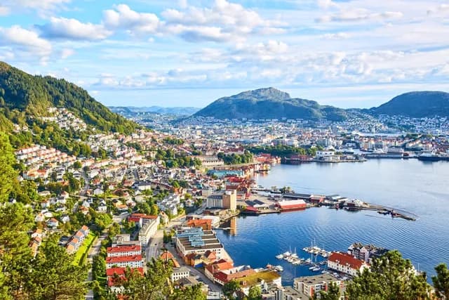 Bergen viewed from the mountain