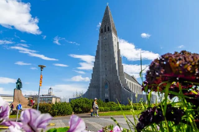 View of the Leif Eriksson Monument on a sunny day
