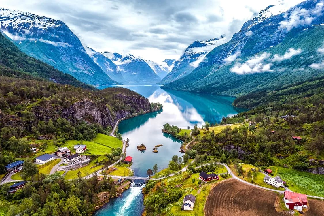 Aerial view of Stavanger, Norway