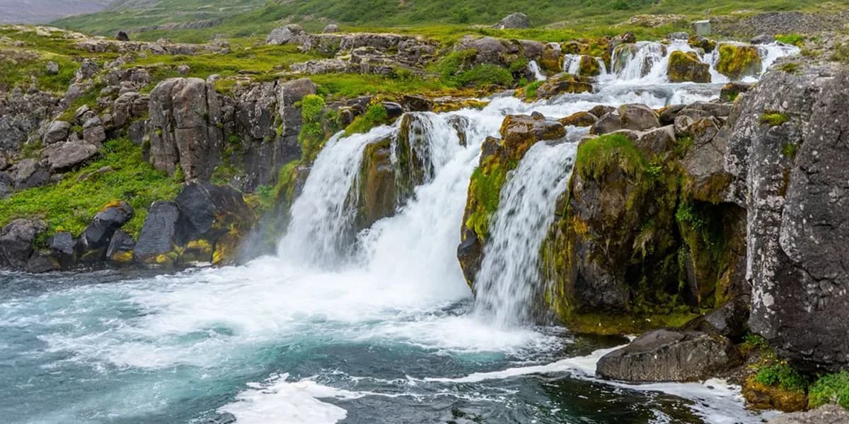 Waterfall in Isafjordur, Iceland
