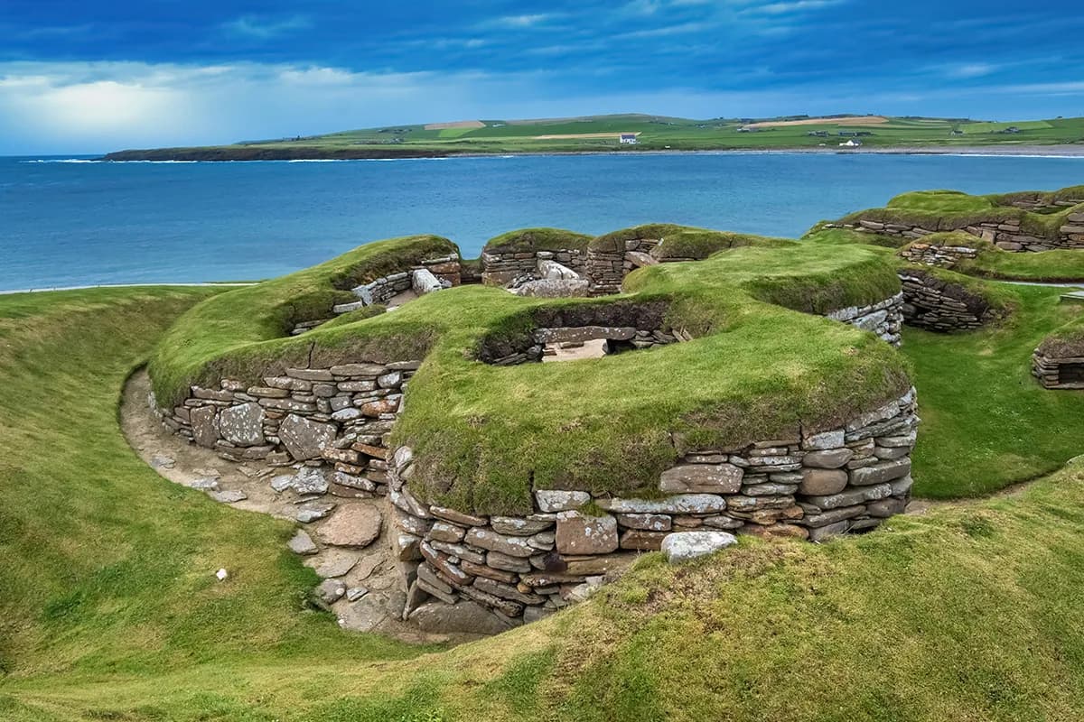 Skara Brae, a stone-built Neolithic settlement on the Bay of Skaill