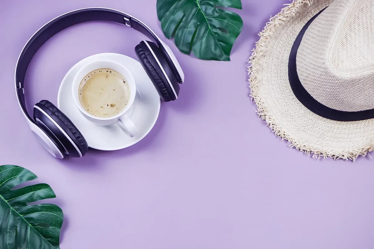 podcast flatlay