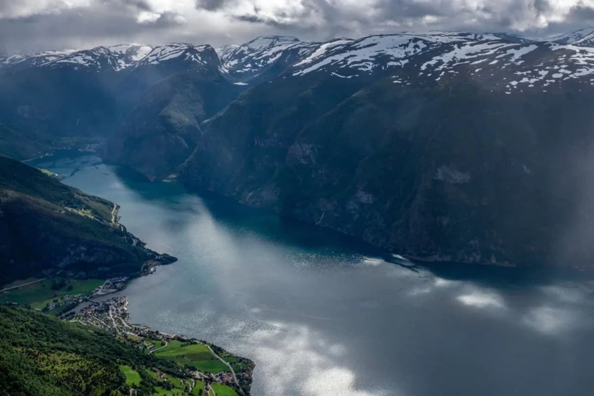 River in Norway surrounded by mountains