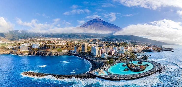 Aerial view of Puerto de la Cruz, Tenerife