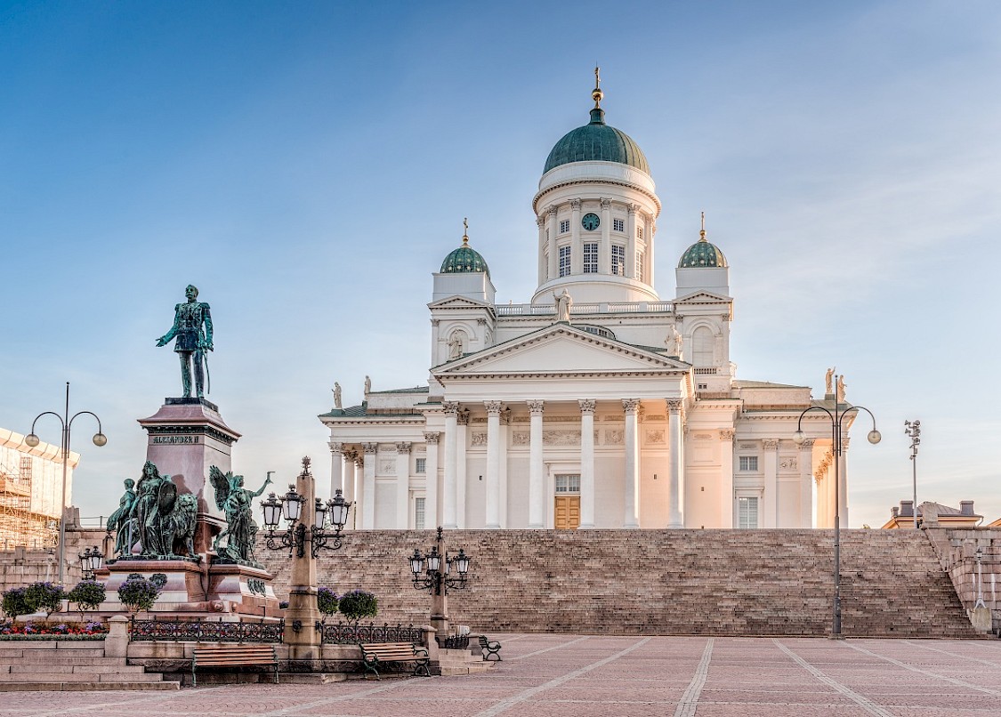 senate square and Helsinki Cathedral