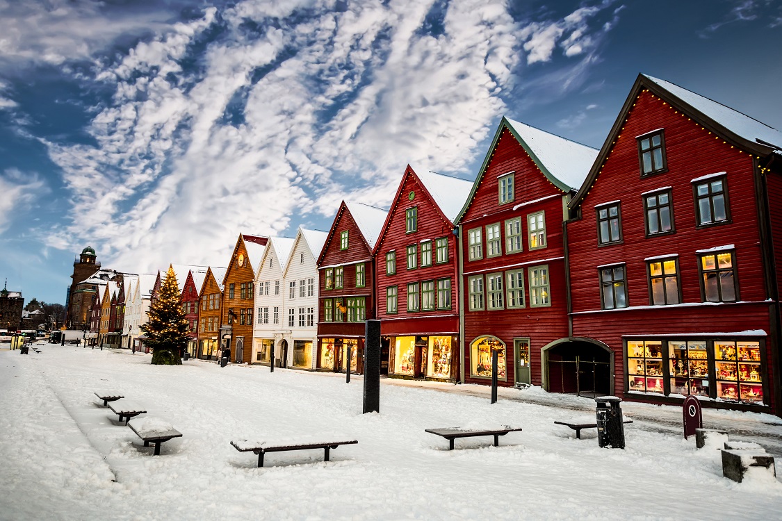 Bergen Old Town at Christmas
