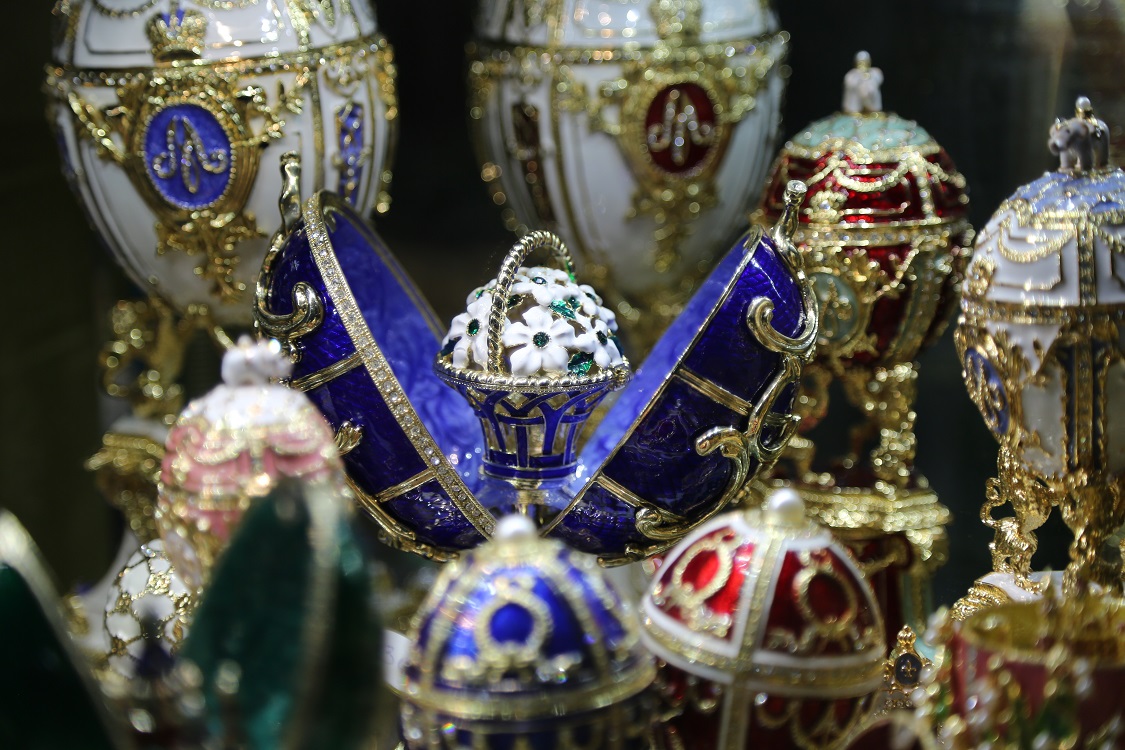 Faberge Egg Collection in the Faberge Museum, St. Petersburg