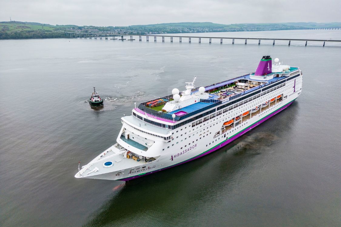 Bird’s Eye View of Ambition Cruise Ship in Dundee