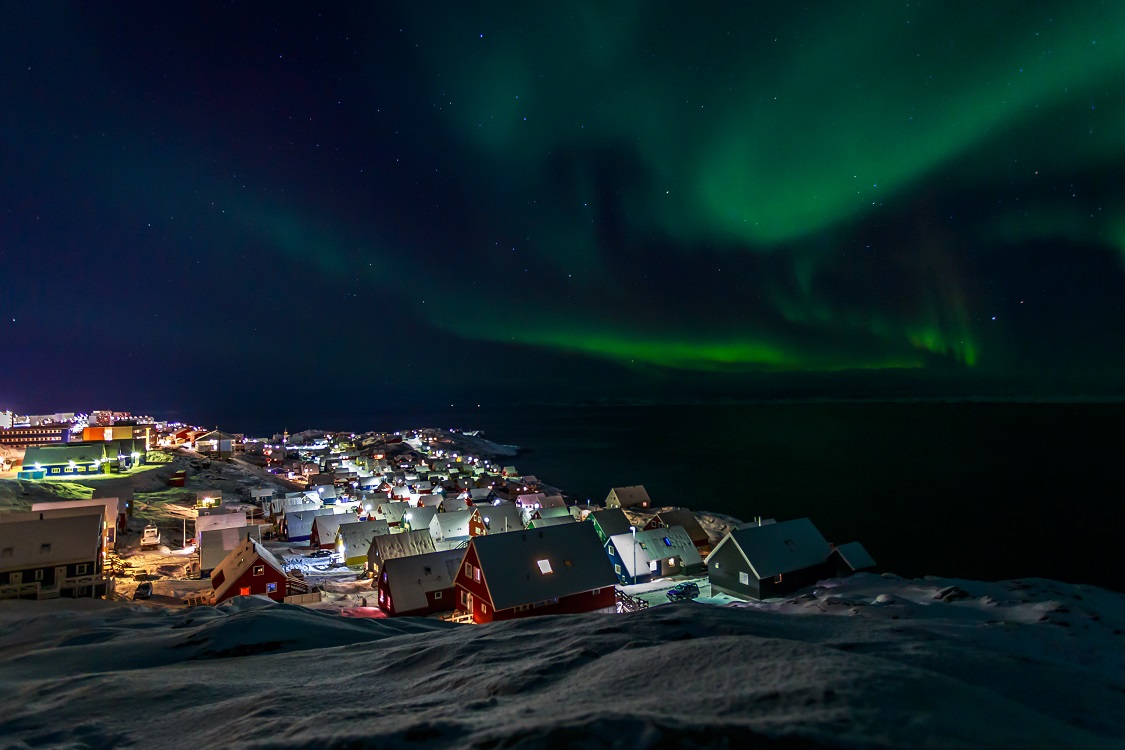 The Northern Lights over Nuuk, Greenland