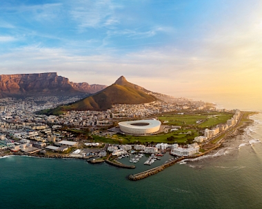 Aerial view over Cape Town, South Africa