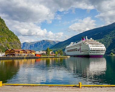 Ambience cruise ship in Flam, Norway on a Norway cruise