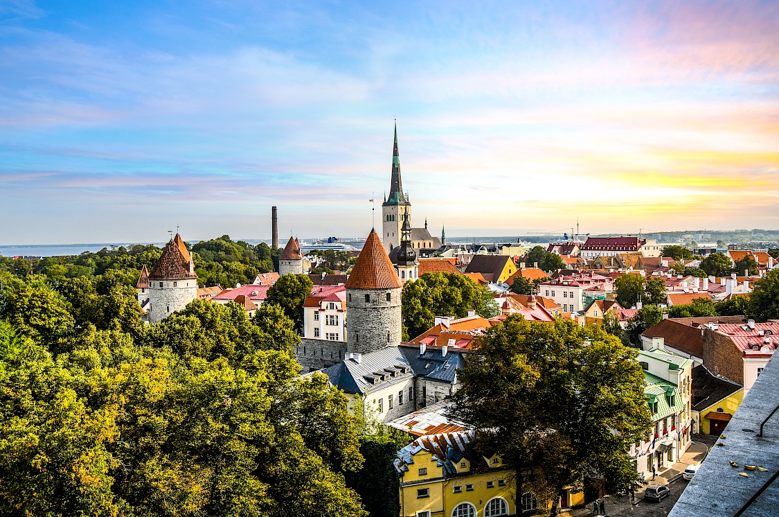 Overlooking Old Town in Tallinn, Estonia